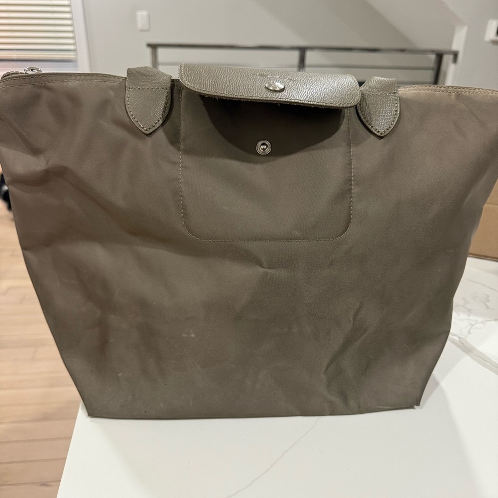 Longchamp Olive Green Tote Bag
